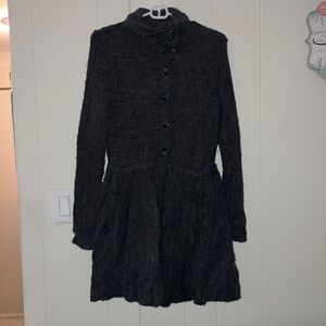 Free People Charcoal Gray Sweater Coat